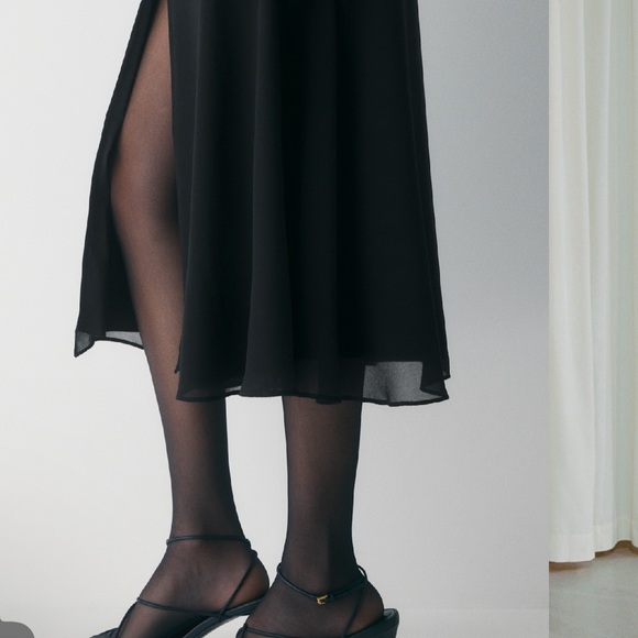 Aritzia Elegant Black Chiffon Maxi Dress - Picture 3 of 3